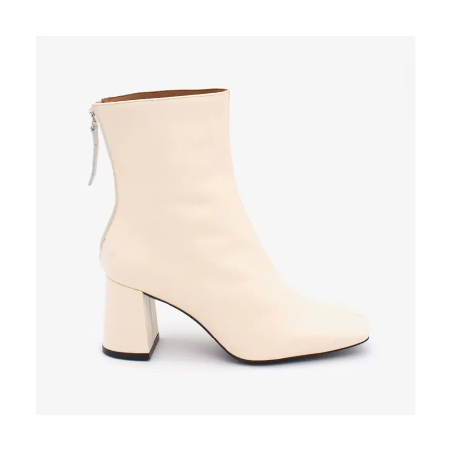 Boots And Booties<Ángel Alarcón Aland - Women S Square Toe Leather Booties, Wide Heel And Zip
