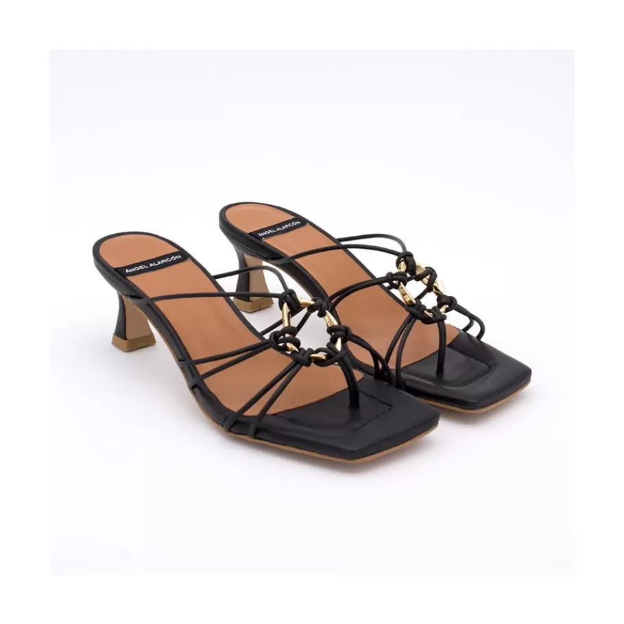 Last Units<Ángel Alarcón Alexia - Leather Strappy Sandals With Padded Insole