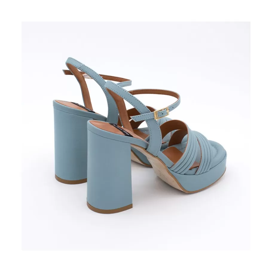 Sandals<Ángel Alarcón Amber - Strap Leather Sandals With Block High Heel & Platform