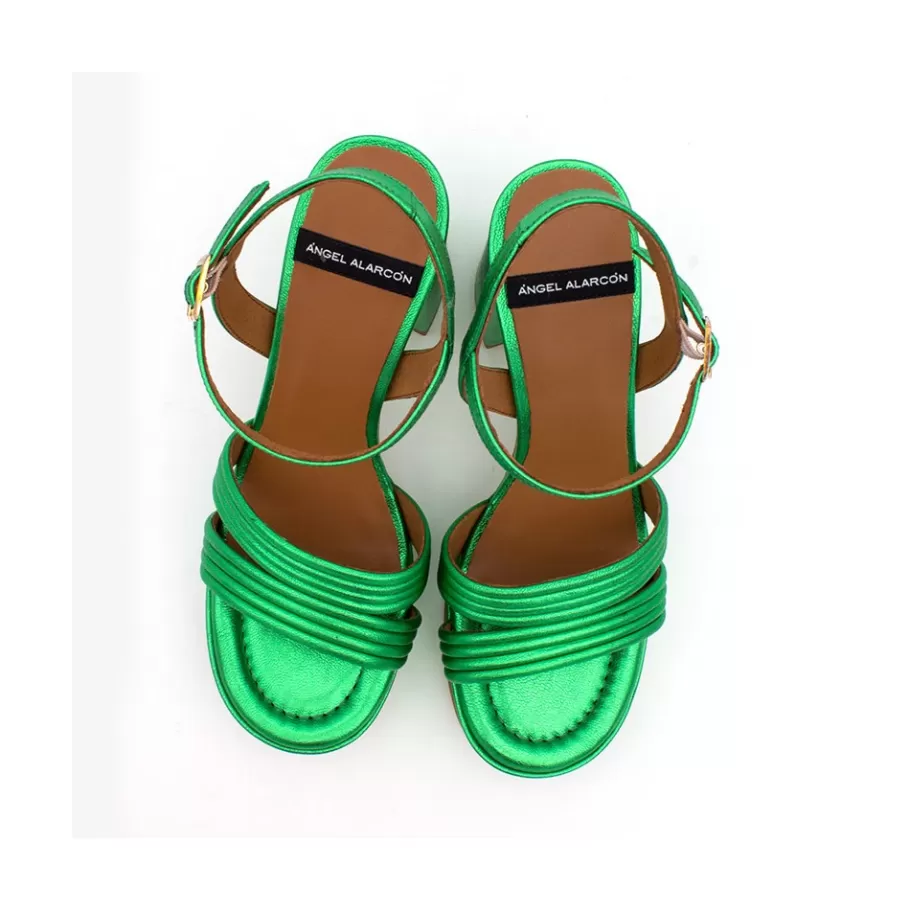 amber__strap_metallized_leather_sandals_with_block_high_heel__platform_5.webp Metallized Shoes<Ángel Alarcón Amber - Strap Metallized Leather Sandals With Block High Heel & Platform
