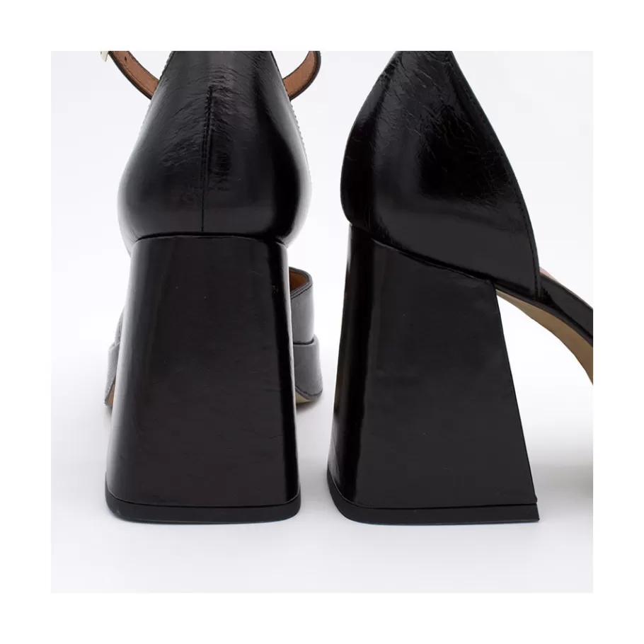 Heeled Shoes<Ángel Alarcón Anna - Shiny Leather Platform & Heeled Ankle Strap D Orsay