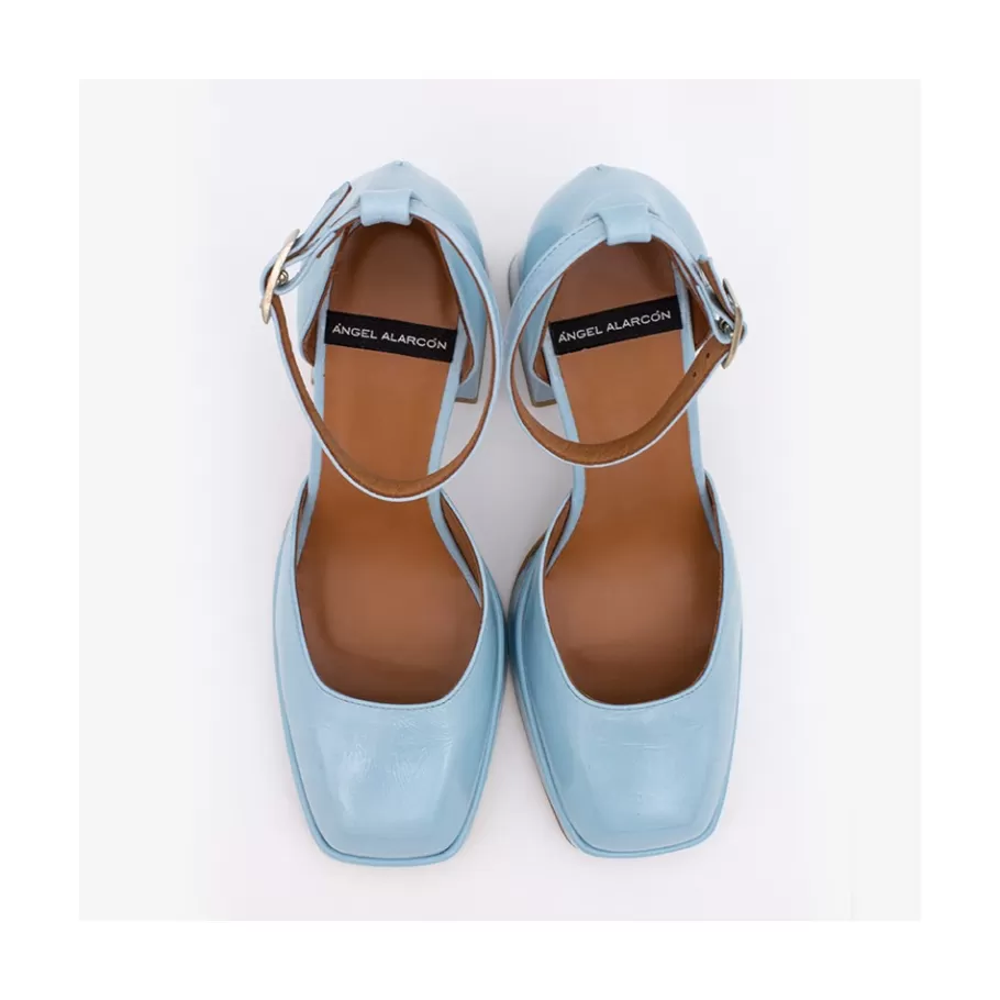 Heeled Shoes<Ángel Alarcón Anna - Shiny Leather Platform & Heeled Ankle Strap D Orsay