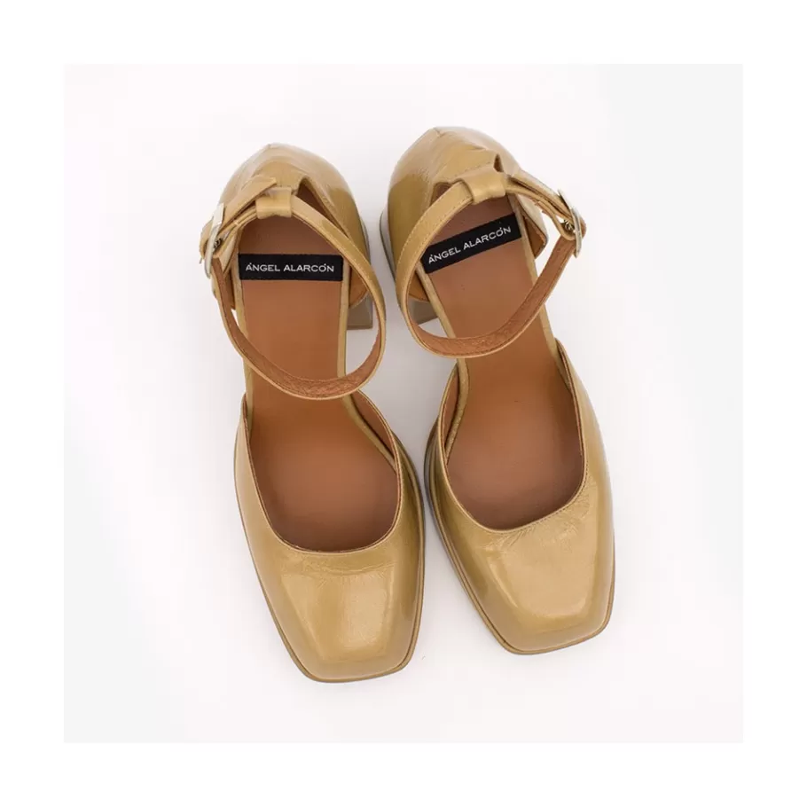 Heeled Shoes<Ángel Alarcón Anna - Shiny Leather Platform & Heeled Ankle Strap D Orsay