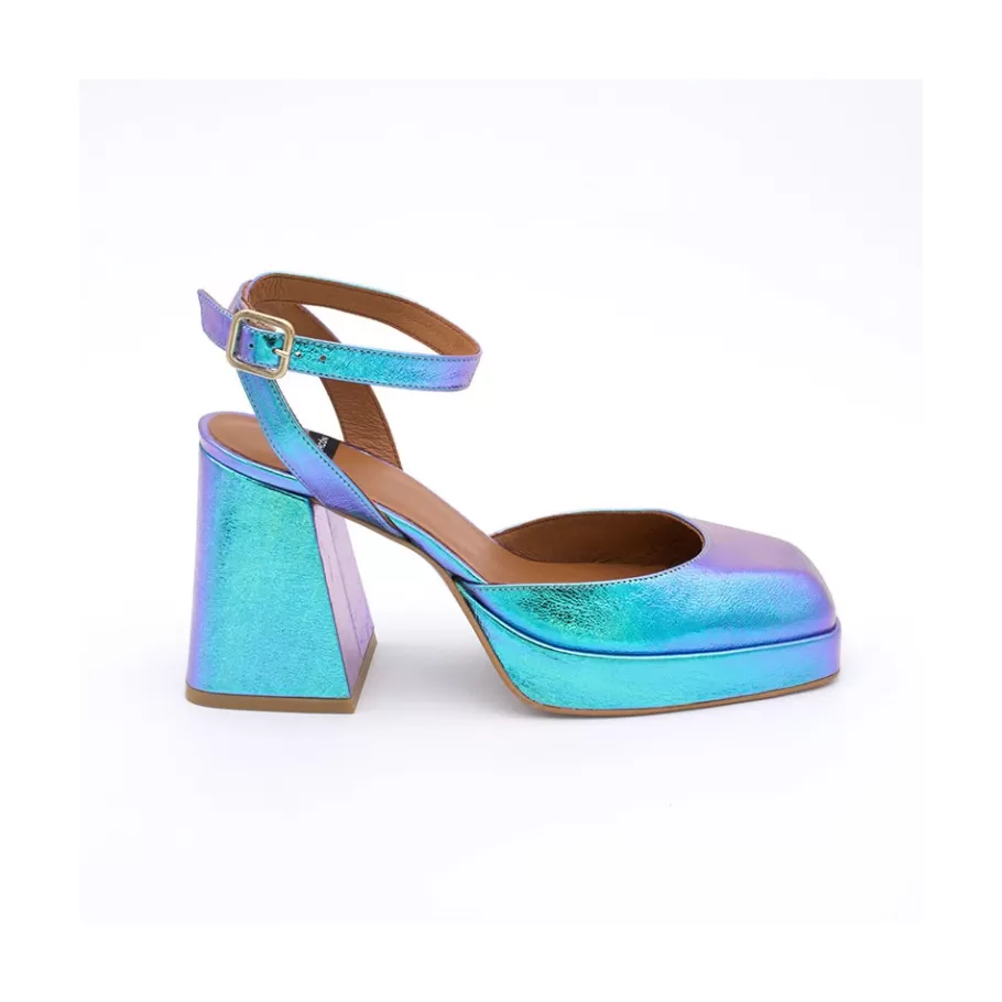 Last Units<Ángel Alarcón Badda - Iridiscence Ankle Strap Shoes With Block Heel And Platform