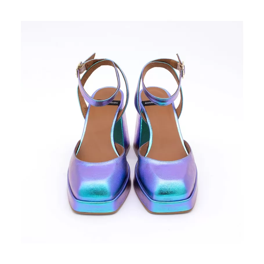 Last Units<Ángel Alarcón Badda - Iridiscence Ankle Strap Shoes With Block Heel And Platform
