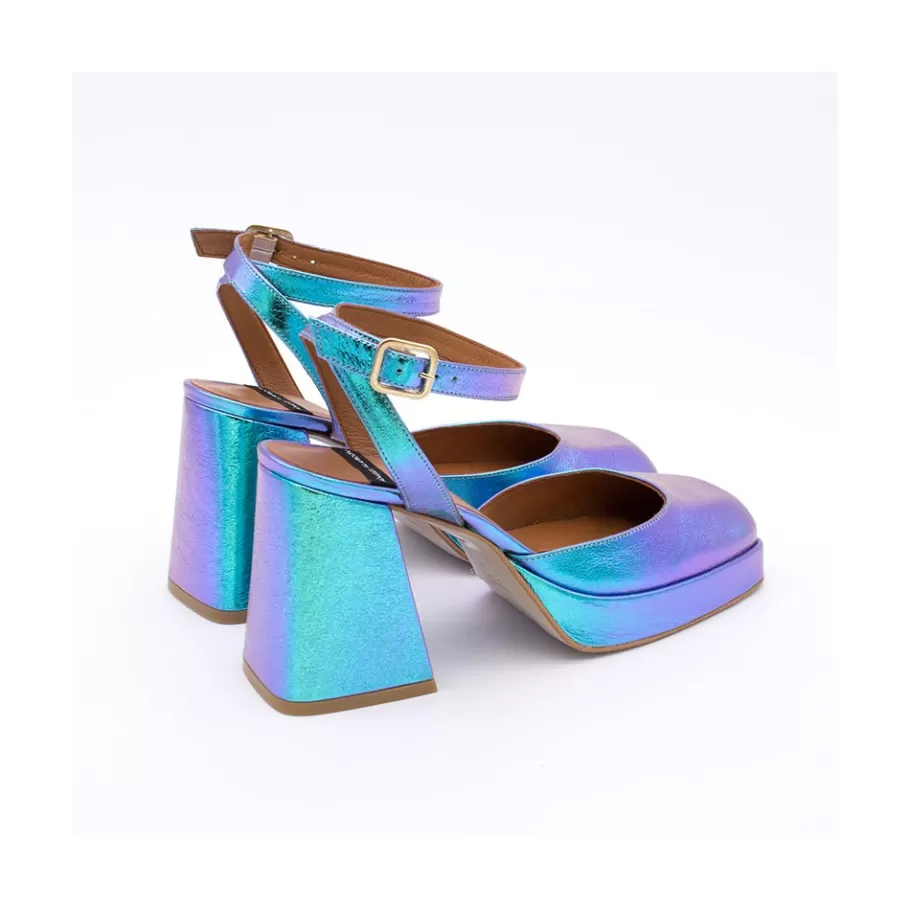 Last Units<Ángel Alarcón Badda - Iridiscence Ankle Strap Shoes With Block Heel And Platform