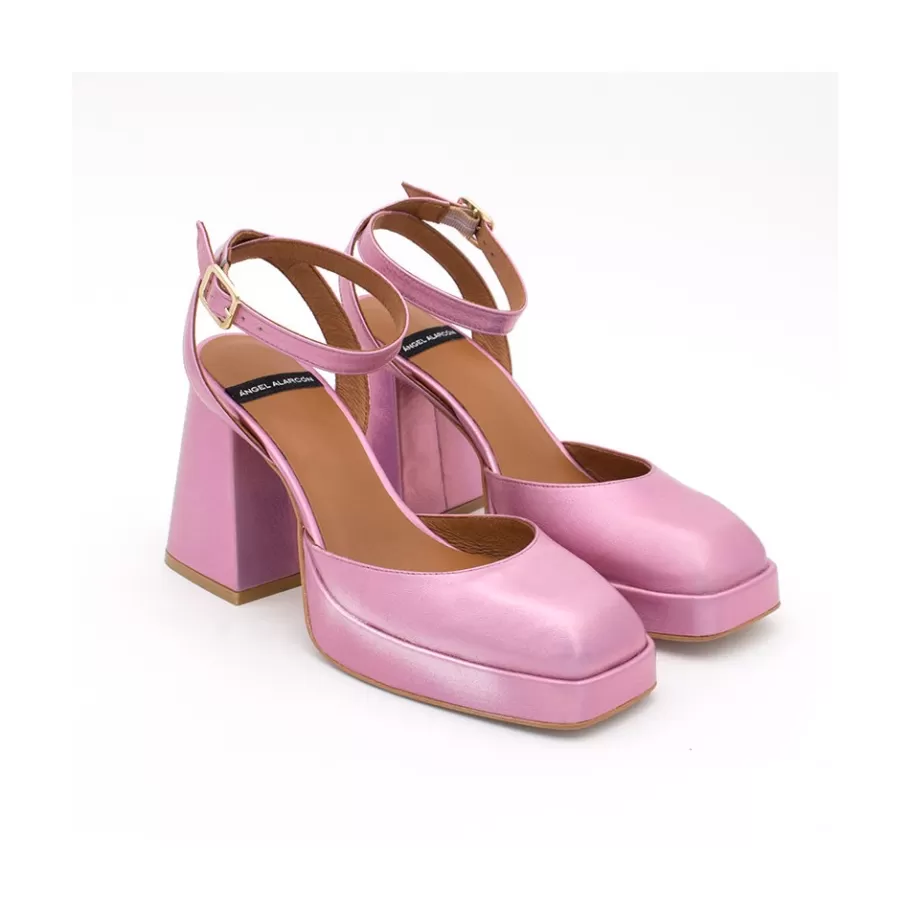 Last Units<Ángel Alarcón Badda - Iridiscence Ankle Strap Shoes With Block Heel And Platform