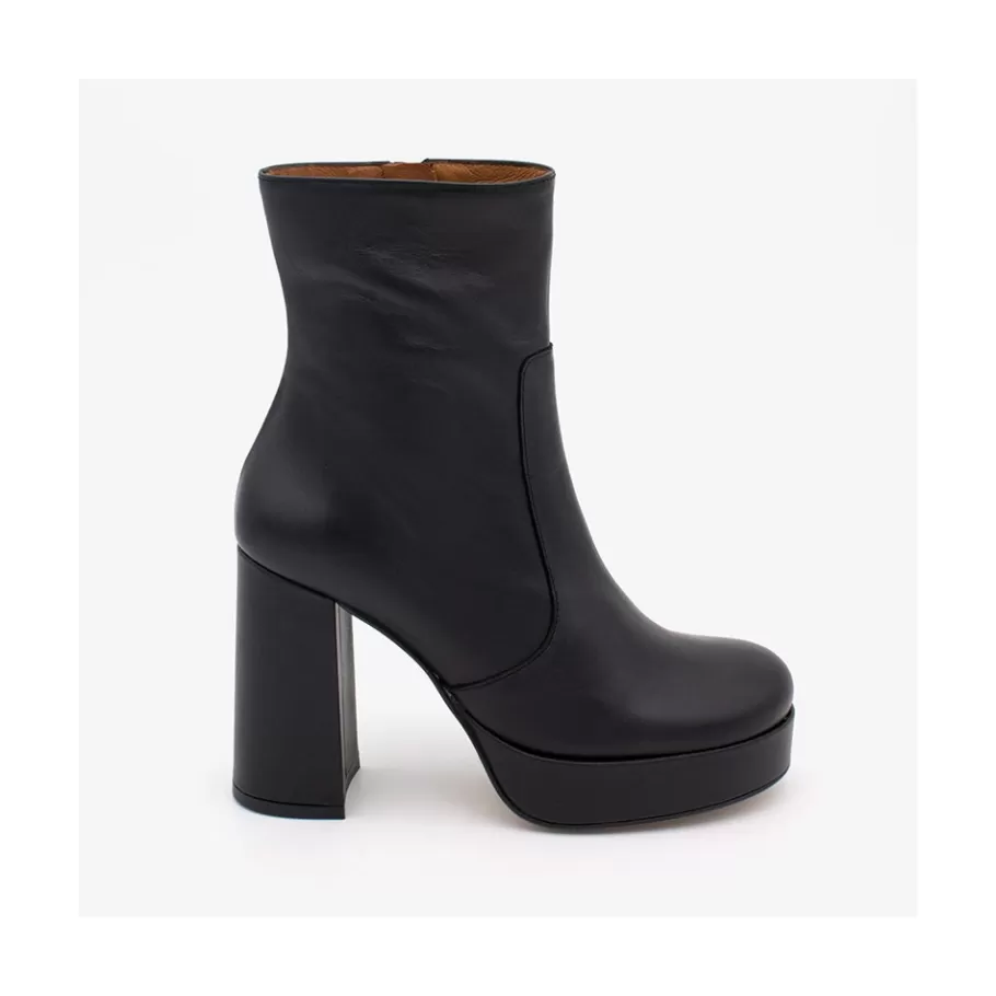 Last Units<Ángel Alarcón Cadeo - Women S Leather Ankle Boots With High Heel & Platform