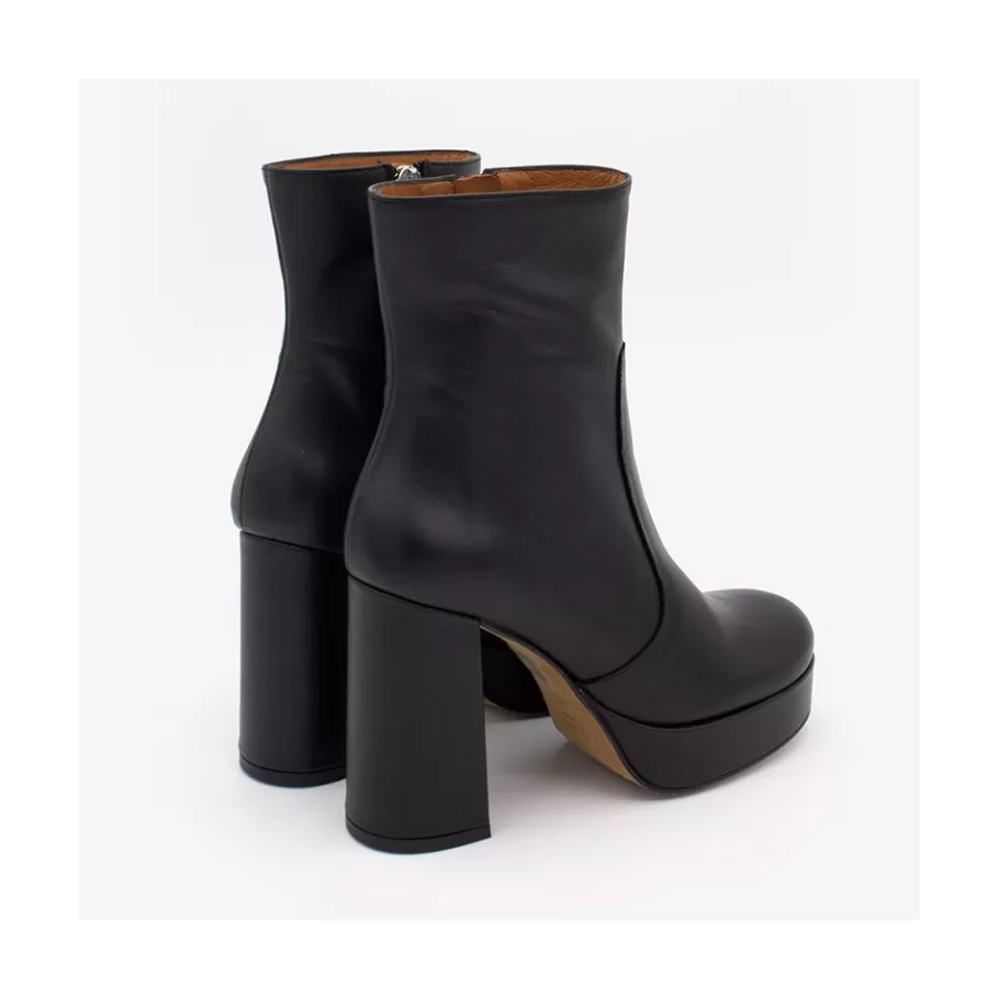Last Units<Ángel Alarcón Cadeo - Women S Leather Ankle Boots With High Heel & Platform