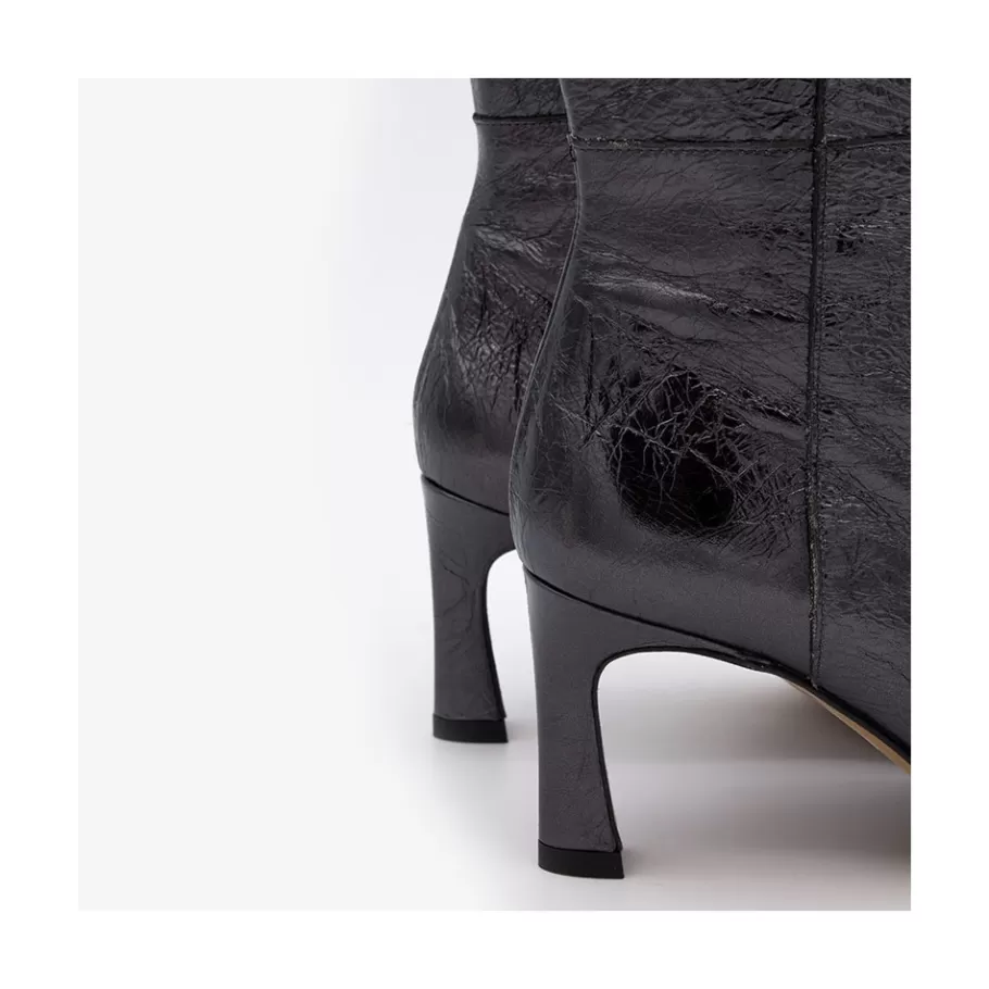 Metallized Shoes<Ángel Alarcón Deka Line - Metallic Lather Women S Heeled Pointed Toe Boots