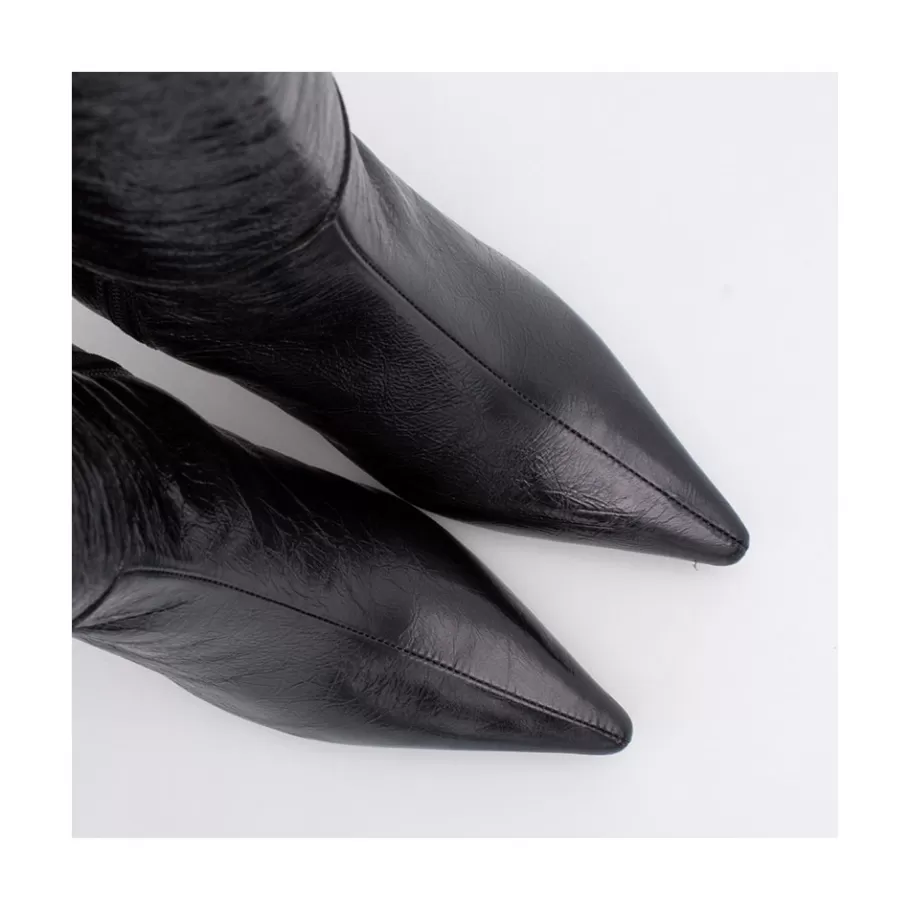 Metallized Shoes<Ángel Alarcón Deka Line - Metallic Lather Women S Heeled Pointed Toe Boots