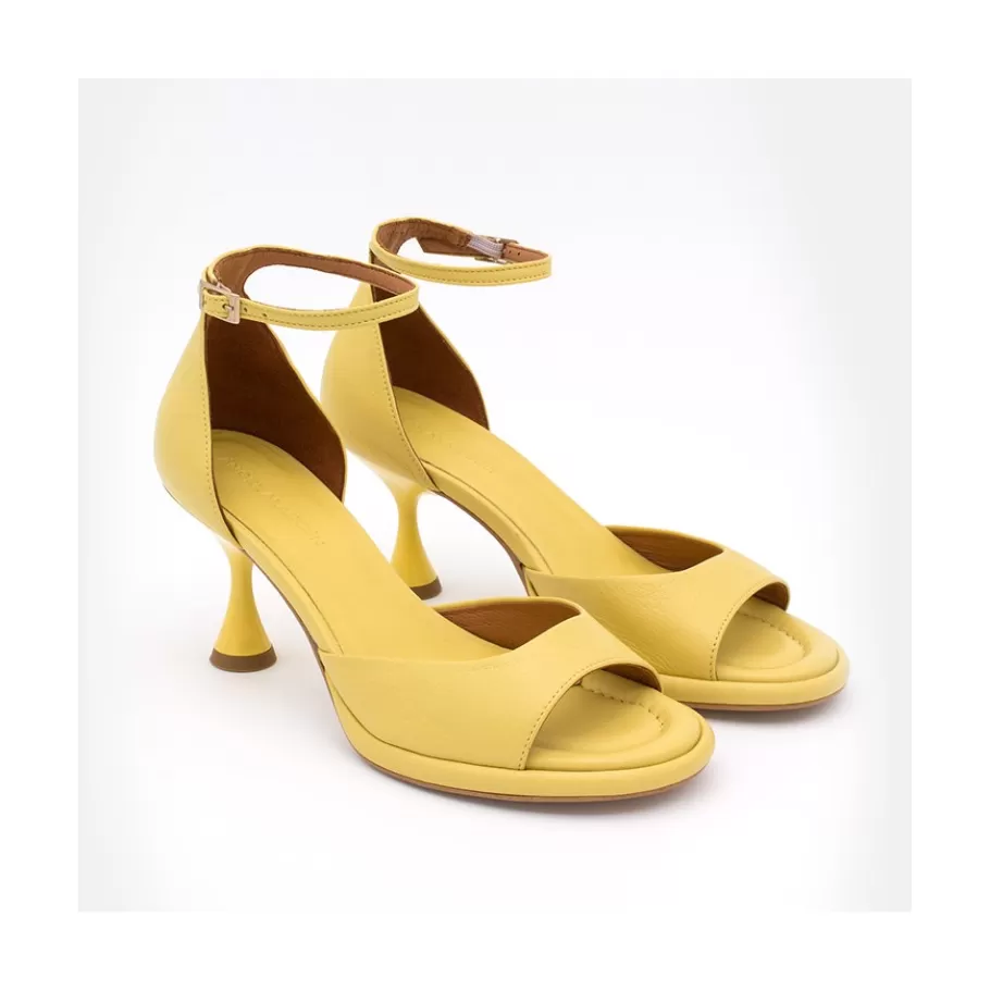 Sandals<Ángel Alarcón Dennis - D Orsay Leather Sandals With Desing Cone Heel