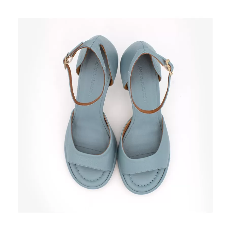 Sandals<Ángel Alarcón Dennis - D Orsay Leather Sandals With Desing Cone Heel