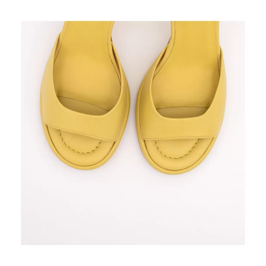 Sandals<Ángel Alarcón Dennis - D Orsay Leather Sandals With Desing Cone Heel