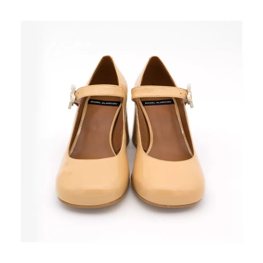 Mary Jane<Ángel Alarcón Jett Flower - Shiny Leather Mary Jane Shoes With Flower Buckle