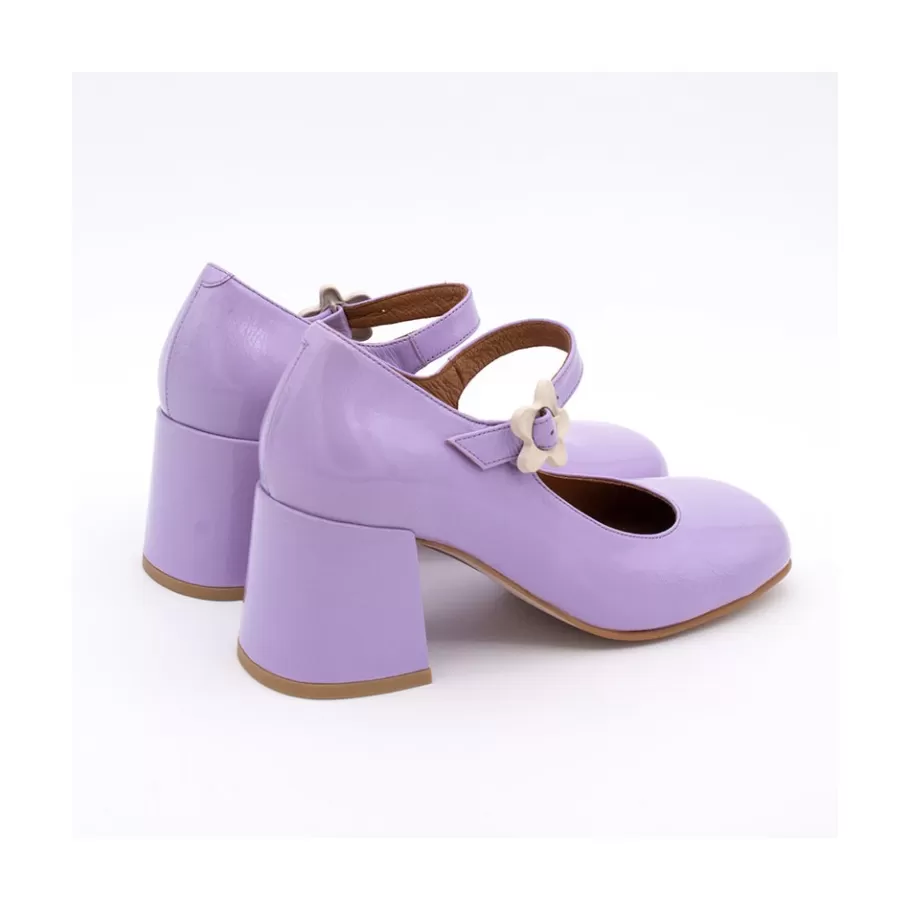 Mary Jane<Ángel Alarcón Jett Flower - Shiny Leather Mary Jane Shoes With Flower Buckle