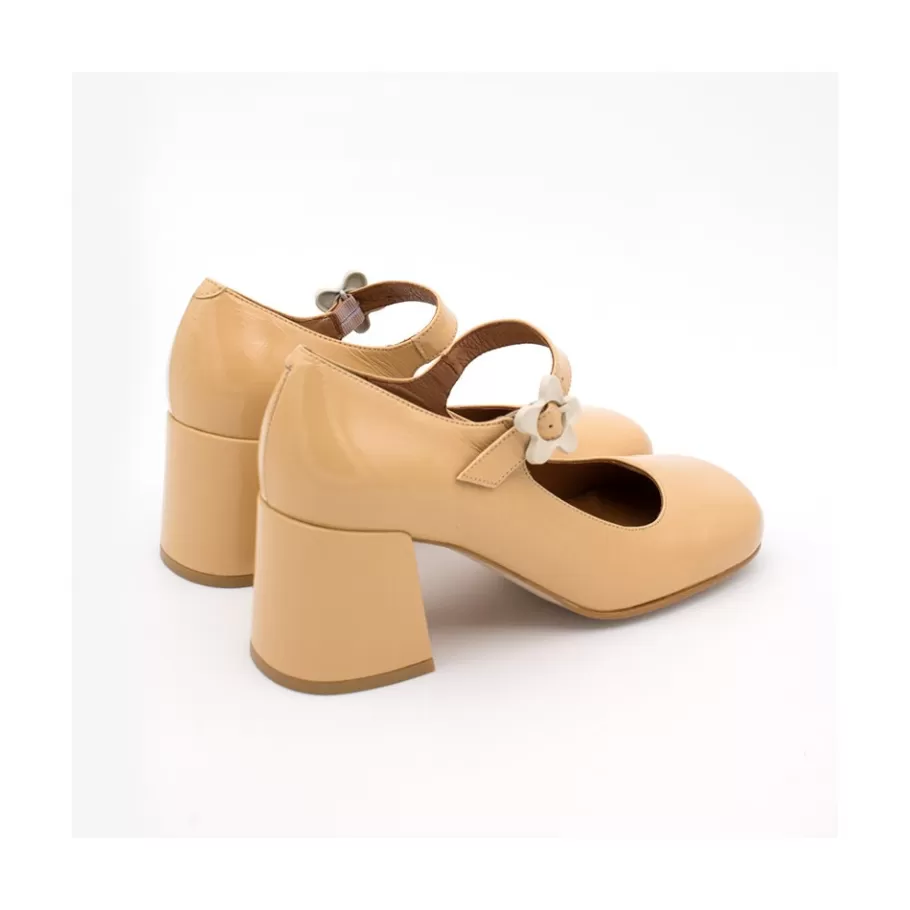 Mary Jane<Ángel Alarcón Jett Flower - Shiny Leather Mary Jane Shoes With Flower Buckle