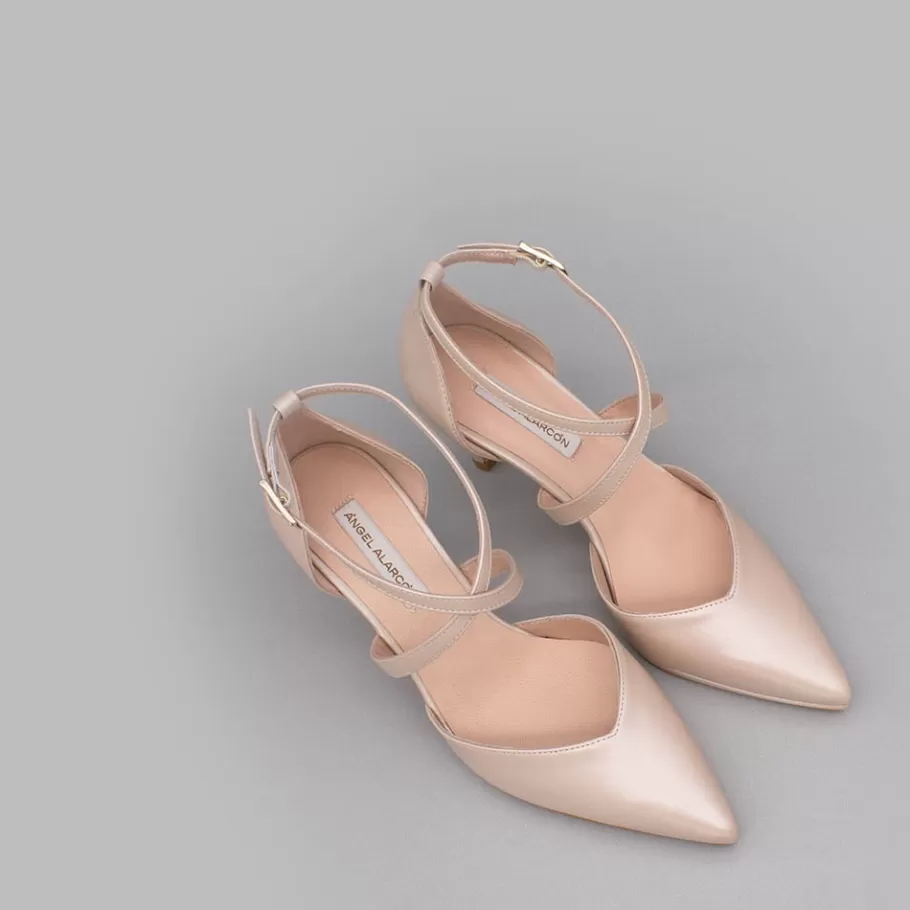 Last Units<Ángel Alarcón Liliam - Comfortable, Medium Heel And Low Platform Wedding Shoes
