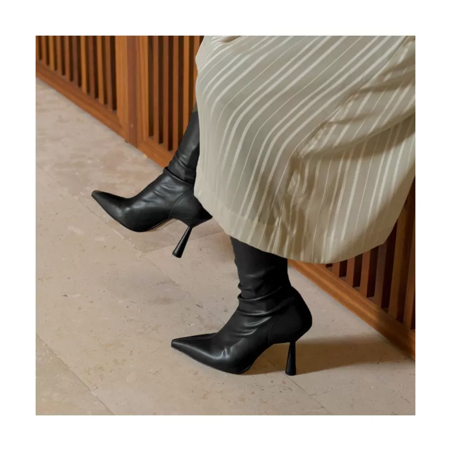 Heeled Shoes<Ángel Alarcón Lori - Stretch Ankle Boot With High Heel And Pointed Toe