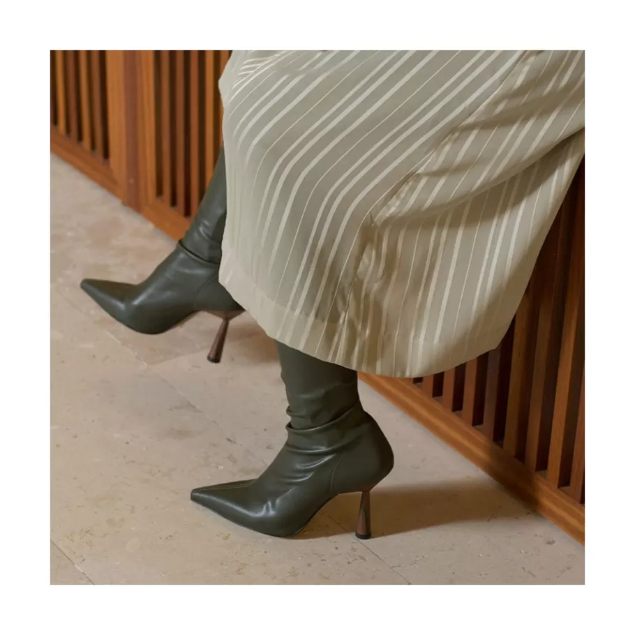 Heeled Shoes<Ángel Alarcón Lori - Stretch Ankle Boot With High Heel And Pointed Toe