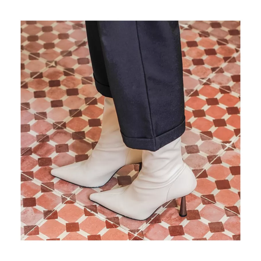 Heeled Shoes<Ángel Alarcón Lori - Stretch Ankle Boot With High Heel And Pointed Toe