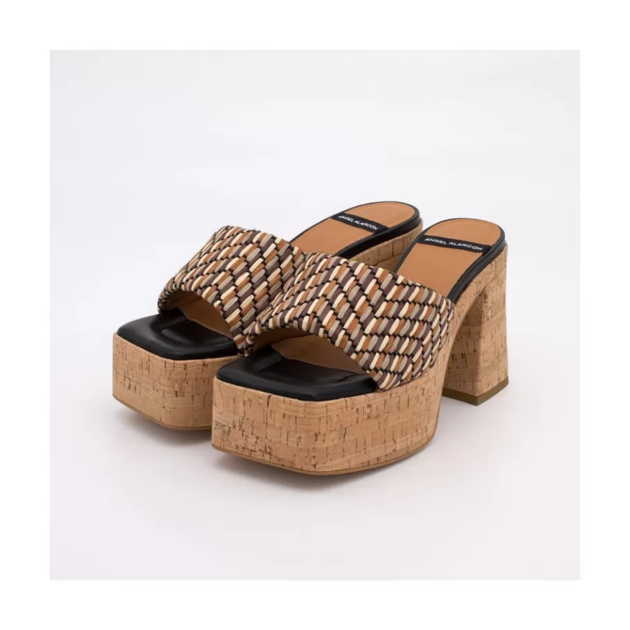 Last Units<Ángel Alarcón Mahalia - High Cork Platforms Foamed Mules