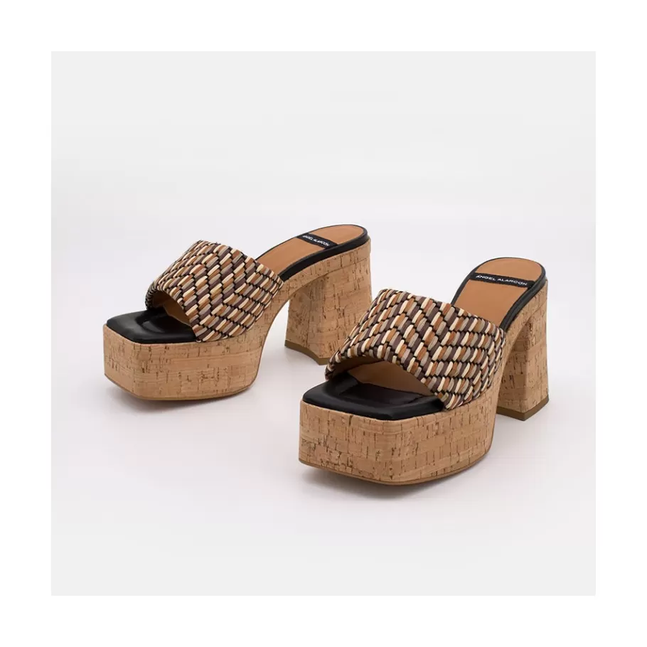 Last Units<Ángel Alarcón Mahalia - High Cork Platforms Foamed Mules
