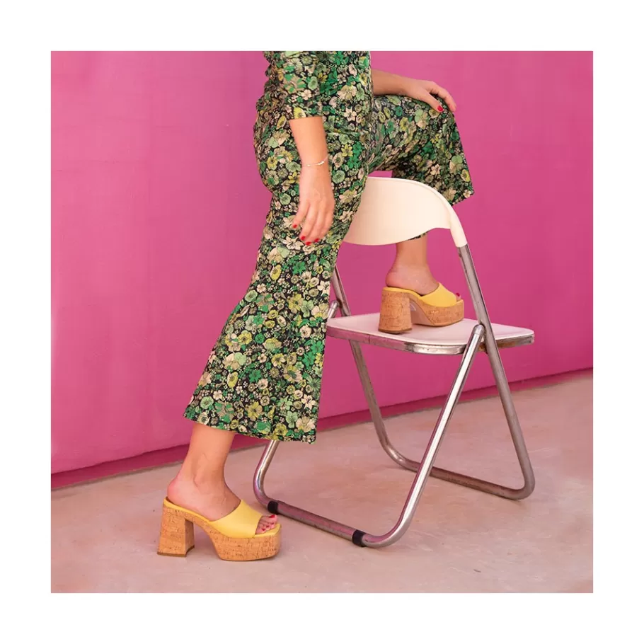Last Units<Ángel Alarcón Mahalia - High Cork Platforms Foamed Mules