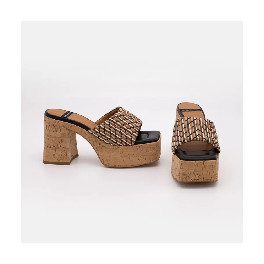 Last Units<Ángel Alarcón Mahalia - High Cork Platforms Foamed Mules