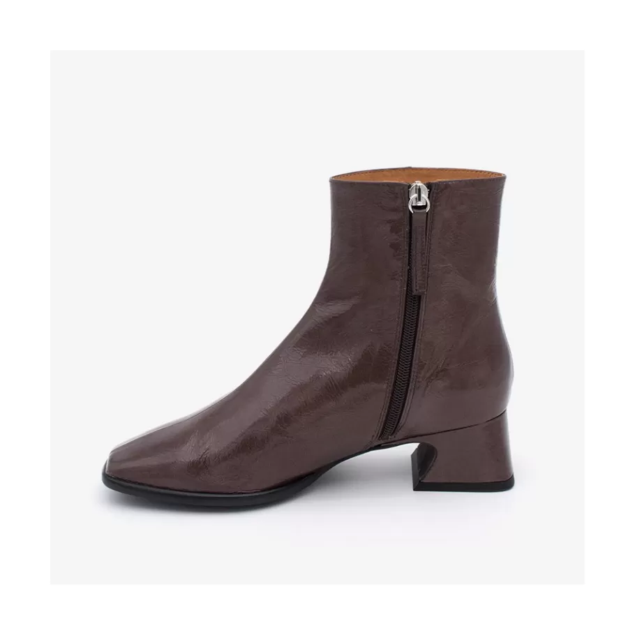 Boots And Booties<Ángel Alarcón Masha - Comfortable Shiny Leather Woman Booties With Low Heel