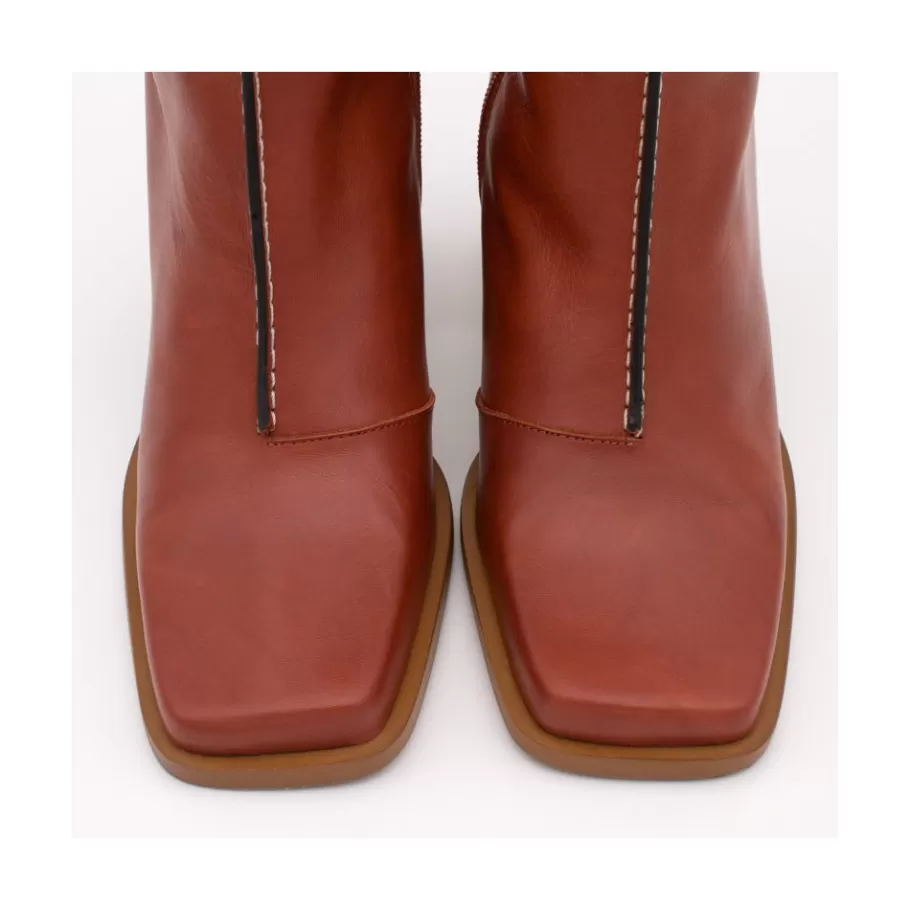 Last Units<Ángel Alarcón Motagua - Leather Women S Boots With Block Heel