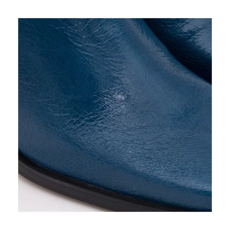 Boots And Booties<Ángel Alarcón Oconnor - Shiny Leather Ankle Boots With Zipper & Block Heel