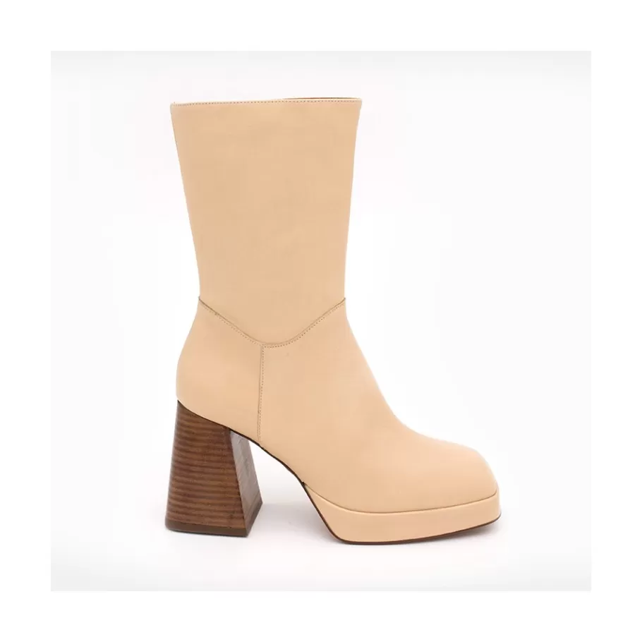 Last Units<Ángel Alarcón Olama - Comfortable Women S Chunky Heels And Platform Leather Boots