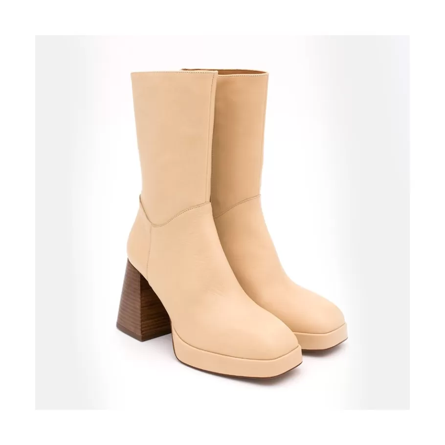 Last Units<Ángel Alarcón Olama - Comfortable Women S Chunky Heels And Platform Leather Boots