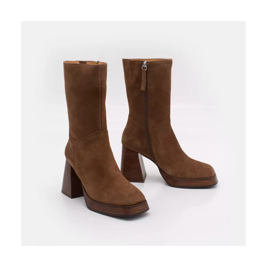 Last Units<Ángel Alarcón Olama - Comfortable Women S Chunky Heels And Platform Suede Boots