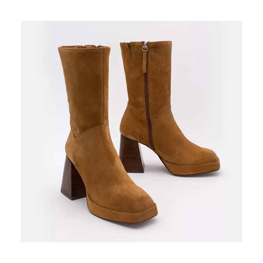 Last Units<Ángel Alarcón Olama - Comfortable Women S Chunky Heels And Platform Suede Boots