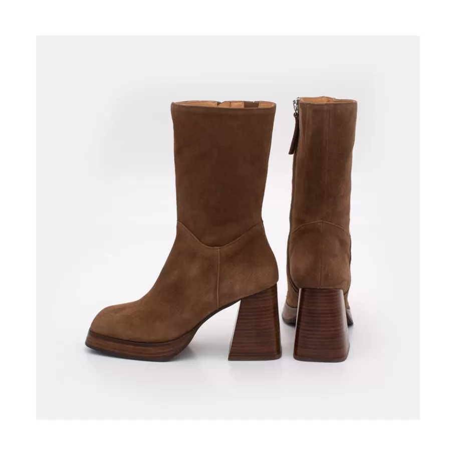 Last Units<Ángel Alarcón Olama - Comfortable Women S Chunky Heels And Platform Suede Boots