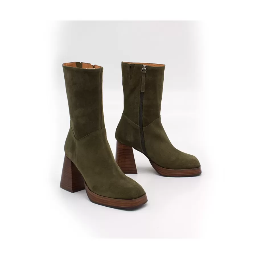 Last Units<Ángel Alarcón Olama - Comfortable Women S Chunky Heels And Platform Suede Boots