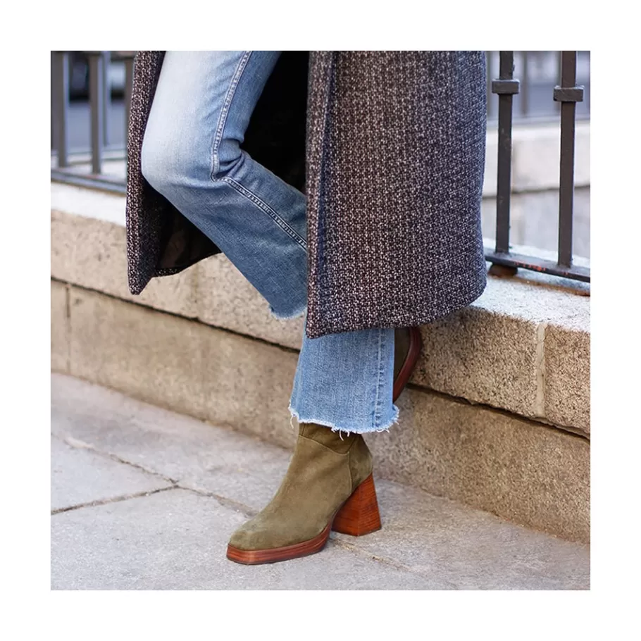 Last Units<Ángel Alarcón Olama - Comfortable Women S Chunky Heels And Platform Suede Boots