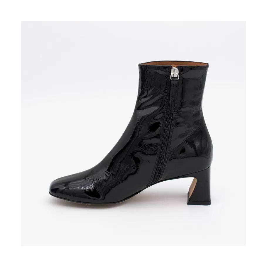Last Units<Ángel Alarcón Parsons - Women S Metallized Leather Booties With Comfortable Low Heels