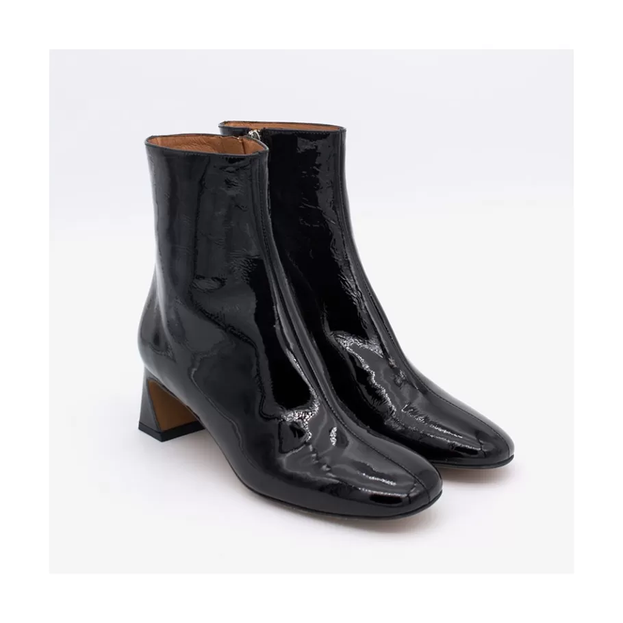 Last Units<Ángel Alarcón Parsons - Women S Metallized Leather Booties With Comfortable Low Heels