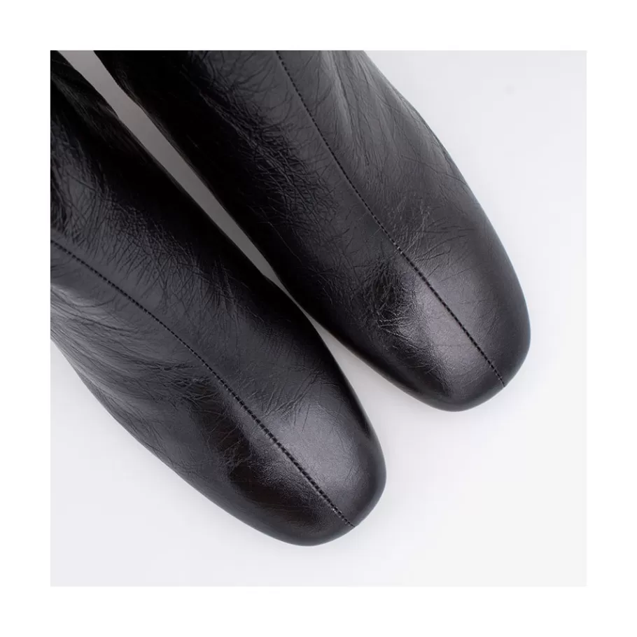 Metallized Shoes<Ángel Alarcón Parsons - Women S Metallized Leather Booties With Comfortable Low Heels
