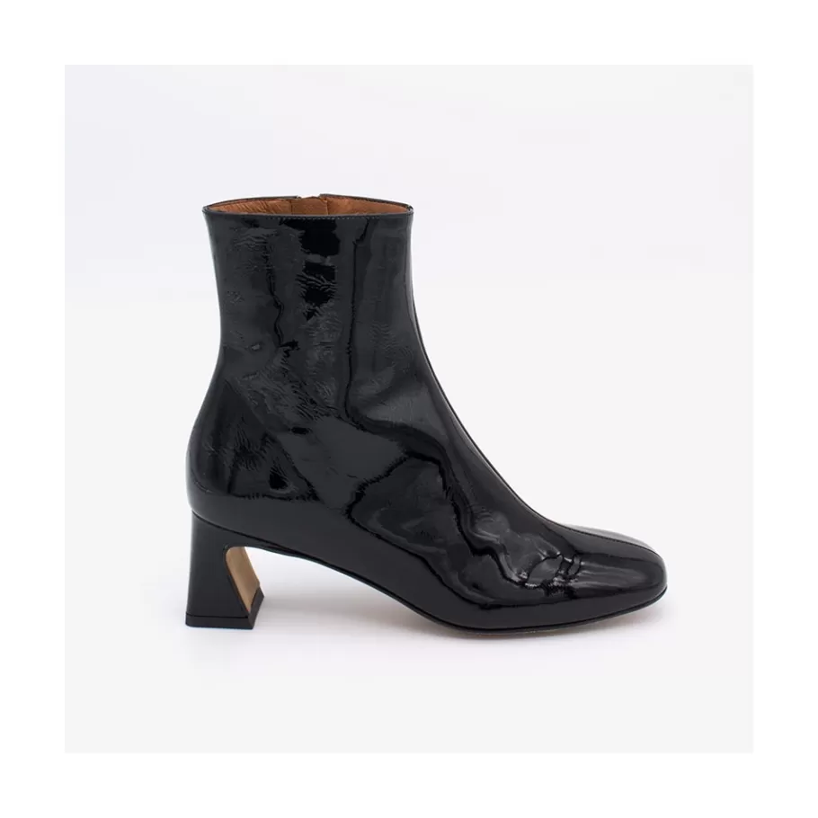 Last Units<Ángel Alarcón Parsons - Women S Metallized Leather Booties With Comfortable Low Heels