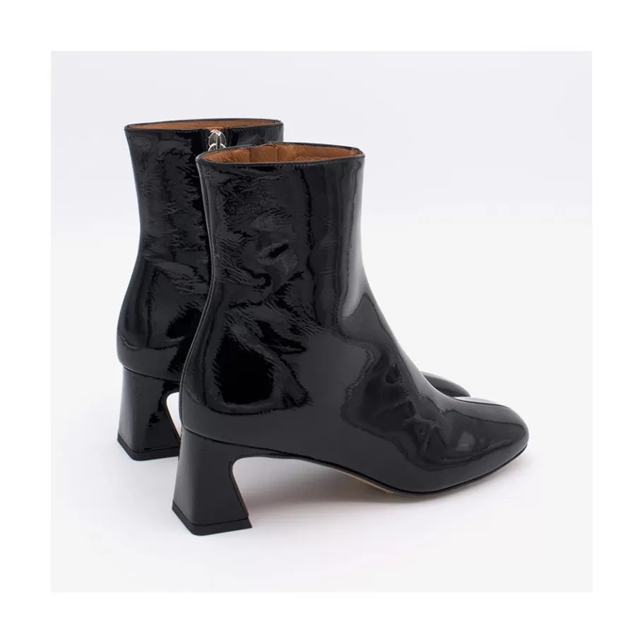 Last Units<Ángel Alarcón Parsons - Women S Metallized Leather Booties With Comfortable Low Heels