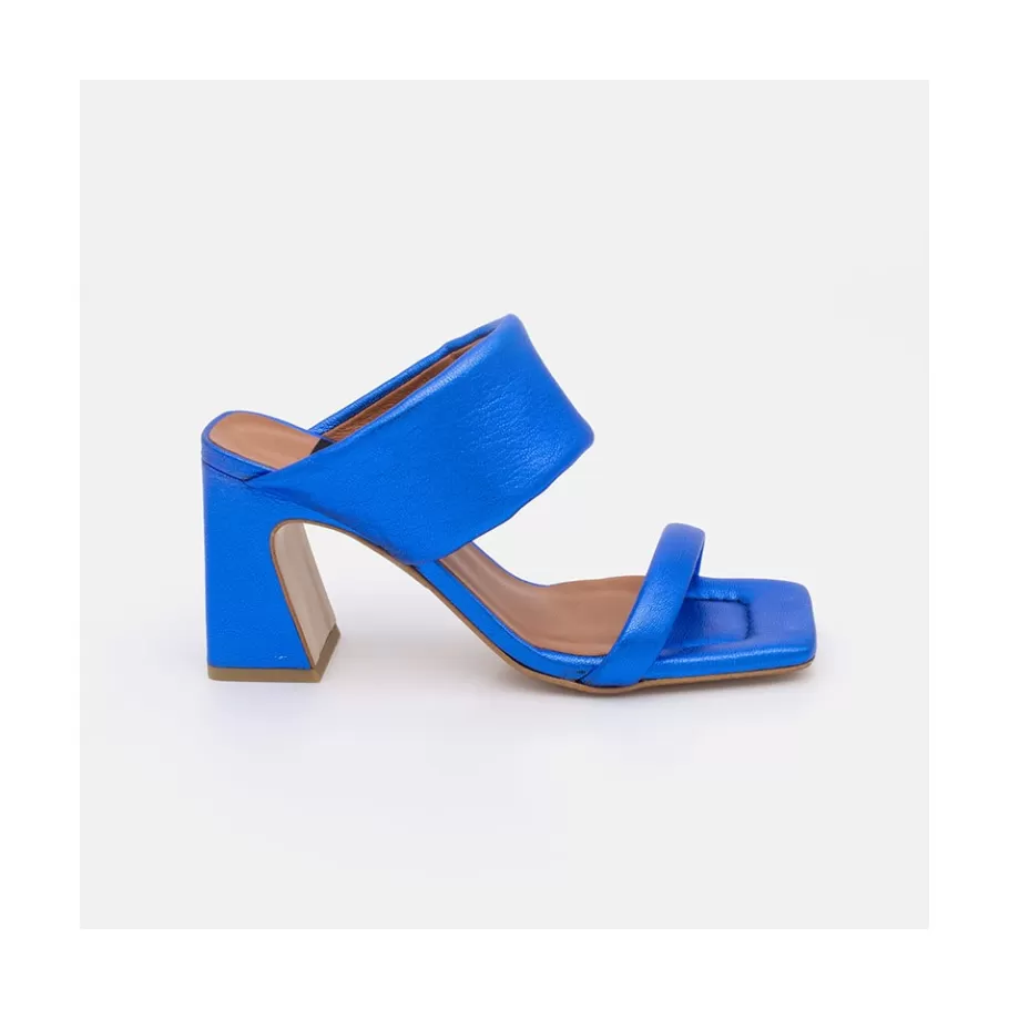 Last Units<Ángel Alarcón Parton - Metallized Leather Foamed Heeled Sandals