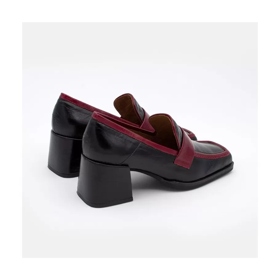 Moccasins<Ángel Alarcón Peggy - Duotone Shiny Leather Women S Moccasin With Block Heel