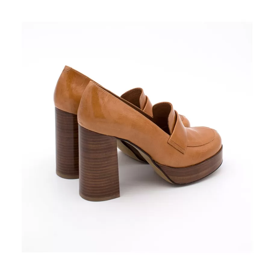 Heeled Shoes<Ángel Alarcón Petra - Women S Moccasins With Wood Block High Heel And Platform
