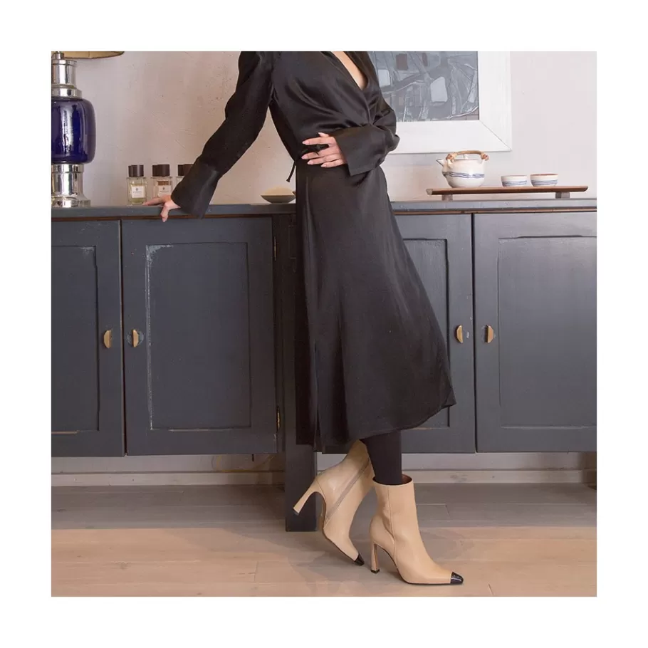 Boots And Booties<Ángel Alarcón Portia - Women S High Heel Booties Bicolor Pinted Toe