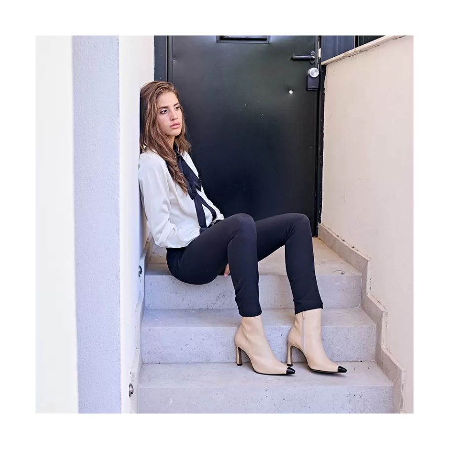 Boots And Booties<Ángel Alarcón Portia - Women S High Heel Booties Bicolor Pinted Toe