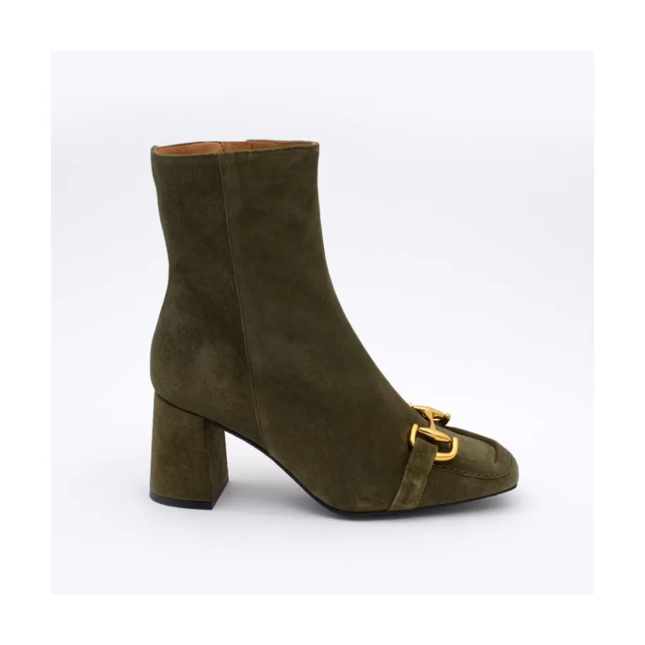 Last Units<Ángel Alarcón Pryor - Leather Ankle Boots With A Metallic Ornament